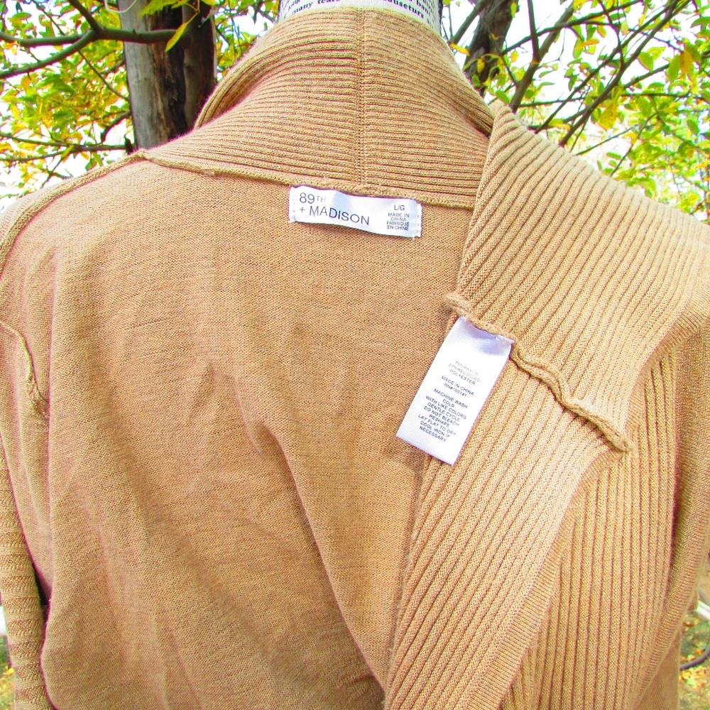 89th & Madison Beige Cardigan - Picture 2 of 5